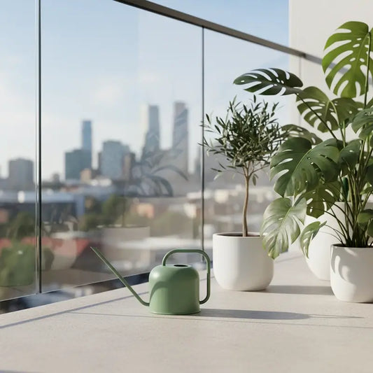compact watering can apartment balcony Australia lifestyle
