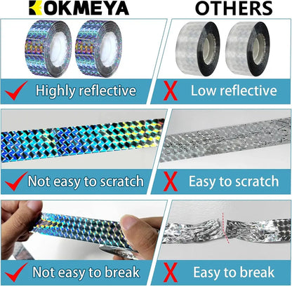 Comparison of reflective tape by OKMEYA and 'Others' with various attributes highlighted.