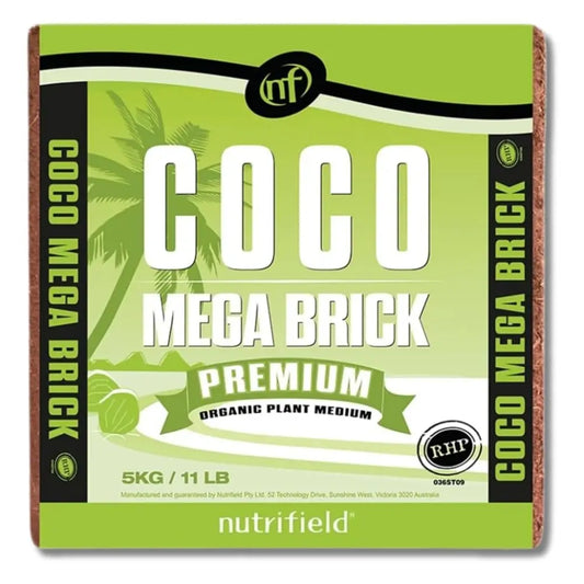 Nutrifield Coco Coir Brick 5kg - Premium Organic Plant Growth Medium 55L from our Indoor Gardening Essentials
