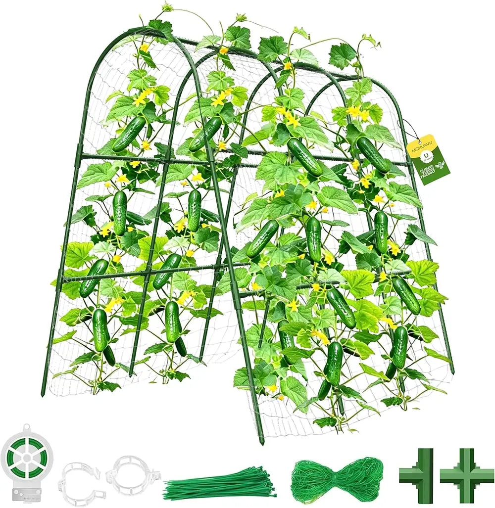 Cucumber Trellis for Raised Beds – U Shape Metal Arch Garden Trellis from our Outdoor Gardening Essentials