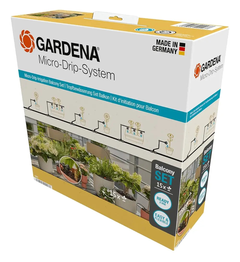 Gardena Micro-Drip System packaging on a white background