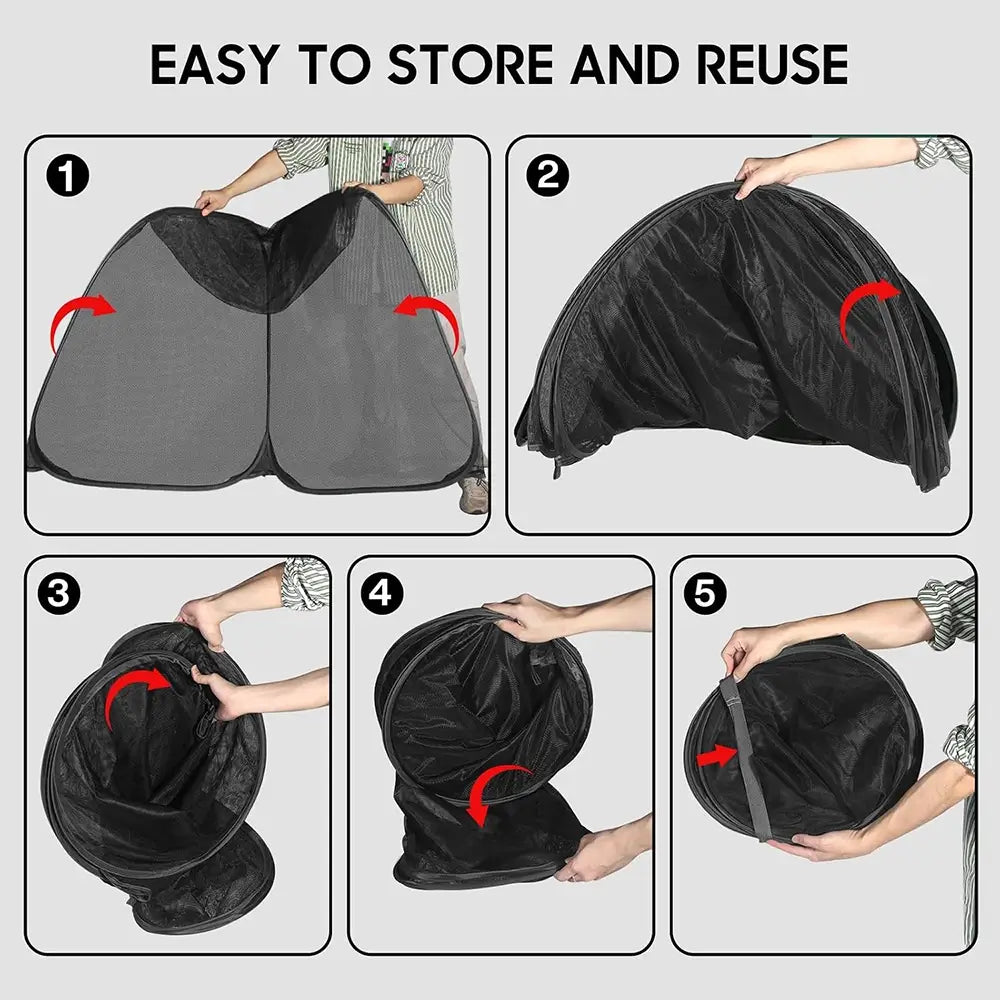 Step-by-step guide on how to store and reuse a black bag.