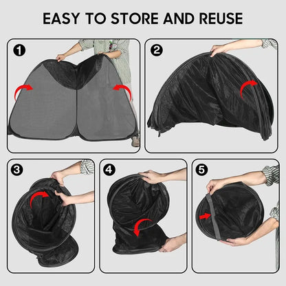 Step-by-step guide on how to store and reuse a black bag.