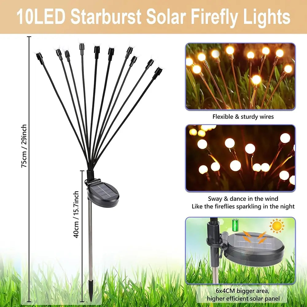 Harloon Solar Garden Lights 4 Pack 