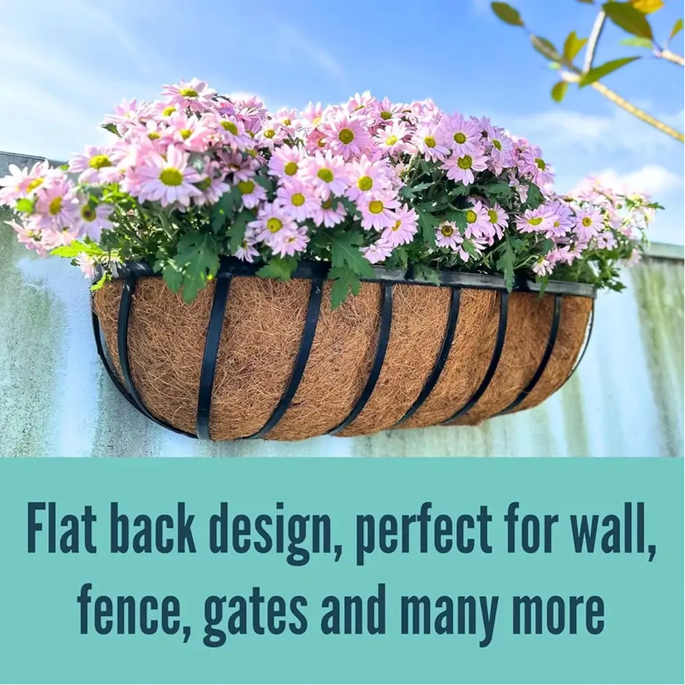 Farmhouse Style Metal Horse Trough Style Planters for Elegant Deck Decoration