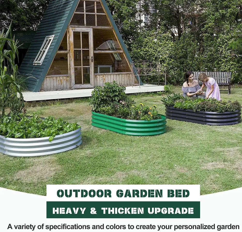 garden with raised beds