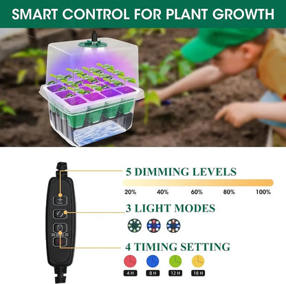 adjustable humidity dome seed germination tray