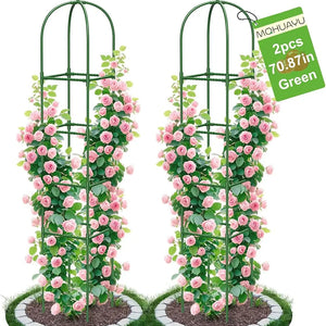 Garden Obelisk Trellis 2-Pack (Green)