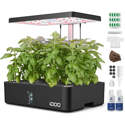 iDOO Hydroponics Growing System – 12-Pod Smart Indoor Herb Garden Kit from our Indoor Gardening Essentials